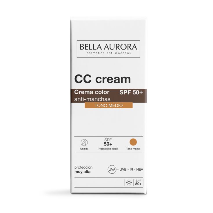 bella aurora cc cream spf50 antimanchas fotoprotectora 30ml