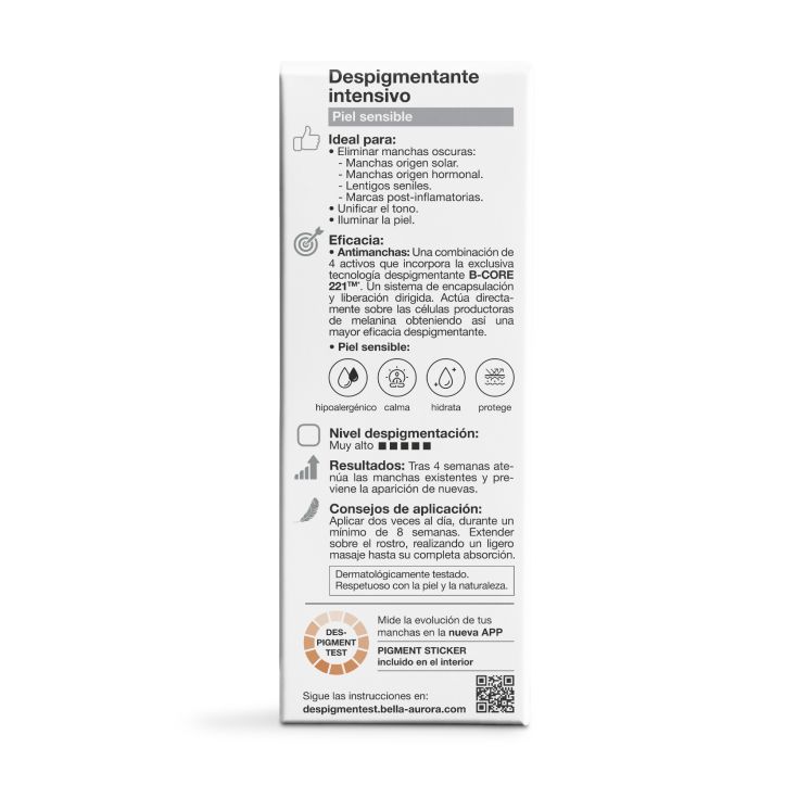 bella aurora bio10 forte tratamiento despigmentante intensivo piel sensible 30ml