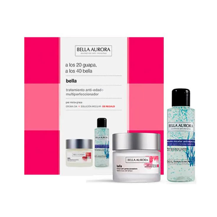 bella aurora pack crema dia spf20 piel seca 50ml + solucion micelar anti-manchas 100ml bella aurora pack crema dia spf20 piel seca 50ml + solucion micelar anti-manchas 100ml