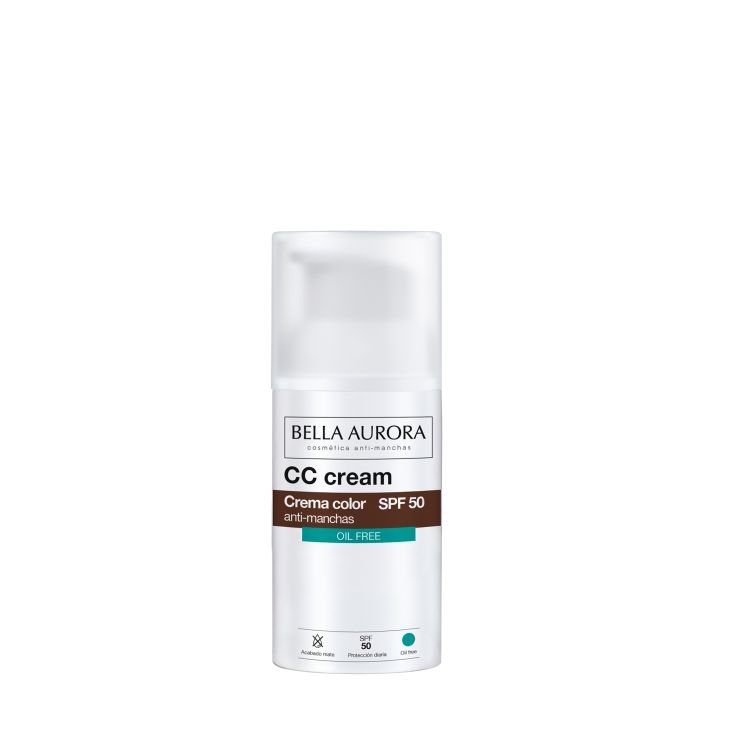 bella aurora cc cream antimanchas spf50+ oil free 30ml