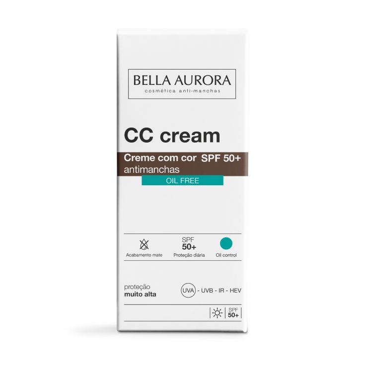 bella aurora cc cream antimanchas spf50+ oil free 30ml