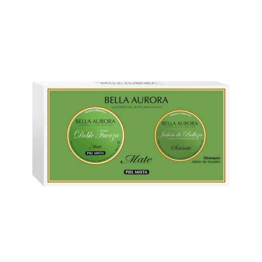pack bella aurora doble fuerza piel mixta 30ml + jabon