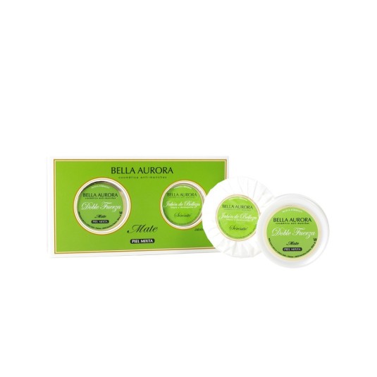 pack bella aurora doble fuerza piel seca 30ml + jabon