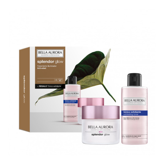 bella aurora pack splendor glow + tonico exfoliante iluminador bella aurora pack splendor glow + tonico exfoliante iluminador