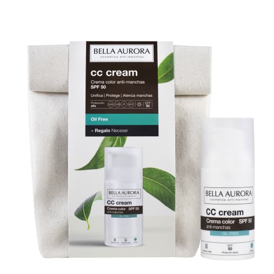 b. aurora cc cream anti-manchas spf50+ oil free 30ml + neceser