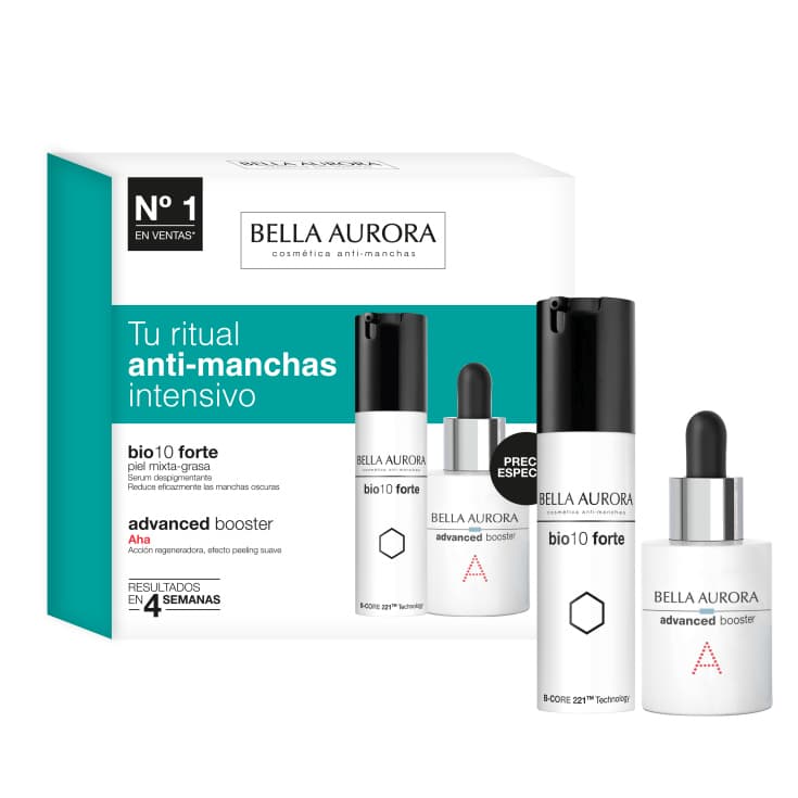 bella aurora bio-10 forte despigmentante piel mixta-grasa 30ml set 2 piezas