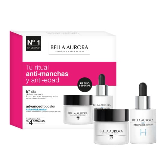 bella aurora b-7 cuidado antiedad piel normal seca 50ml set 2 piezas