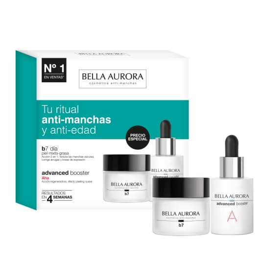 bella aurora b-7 dia piel mixta grasa 50ml set 2 piezas