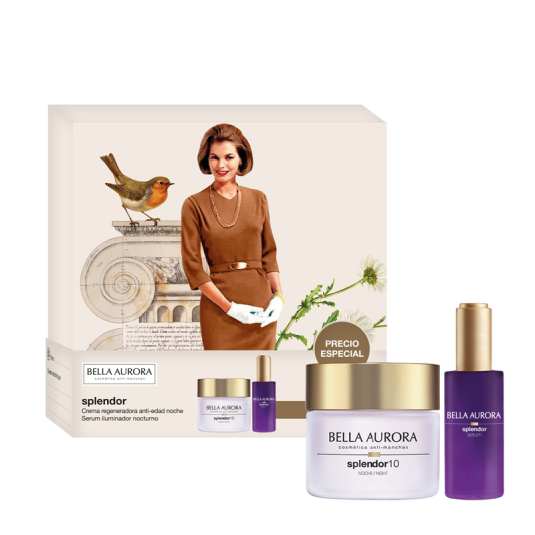 b. aurora splendor 10 crema noche 50ml + serum iluminador noche set b. aurora splendor 10 crema noche 50ml + serum iluminador noche set