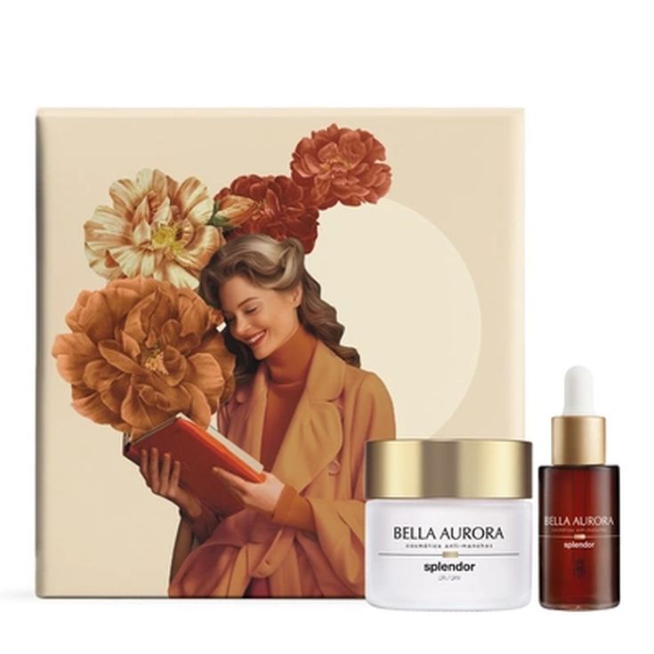 bella aurora splendor día antiedad 50ml + serum vitamina c 30ml