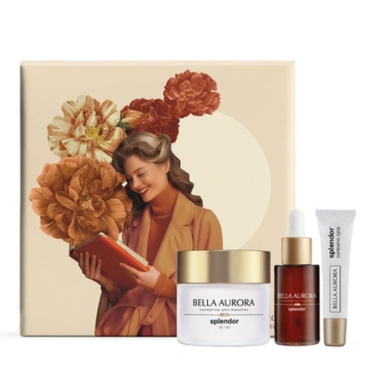 bella aurora set splendor 10 crema de día antiedad 50ml + serum vitamina c 30ml + splendor 10 contorno de ojos antiedad 15ml