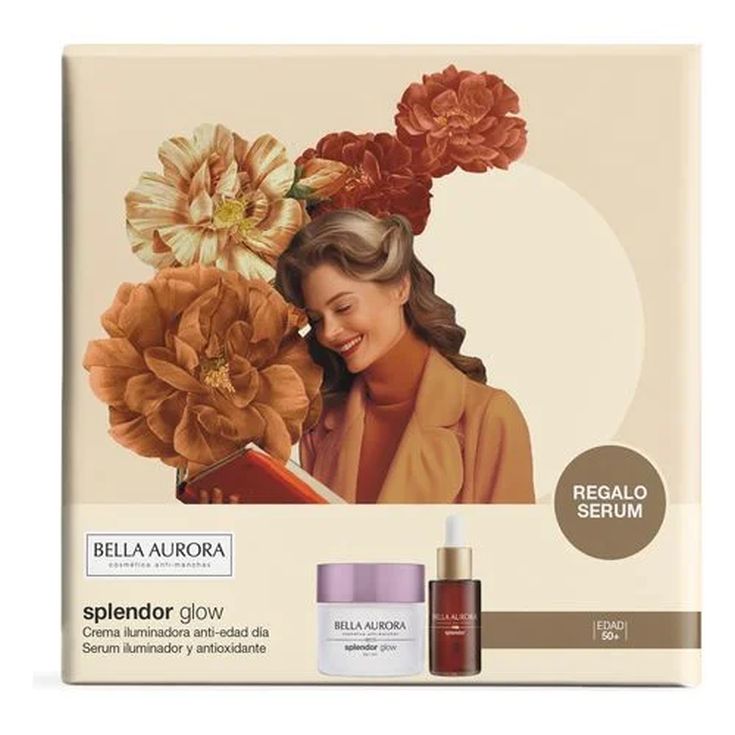 bella aurora splendor día antiedad 50 ml + serum vitamina c 30 ml