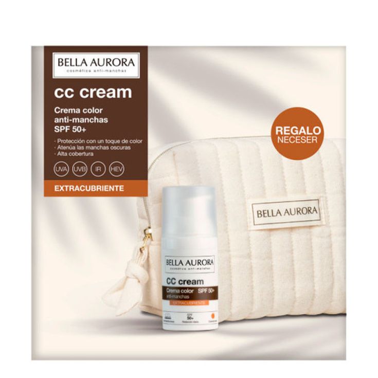 bella aurora cc cream extracubrie spf50+ neceser