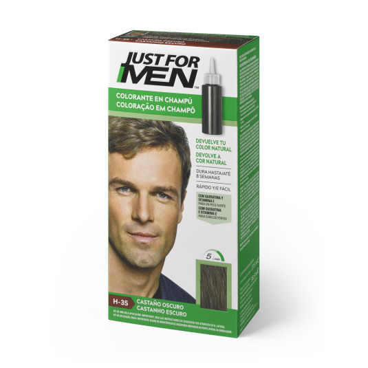 just for men colorante en champu castaño oscuro 30ml