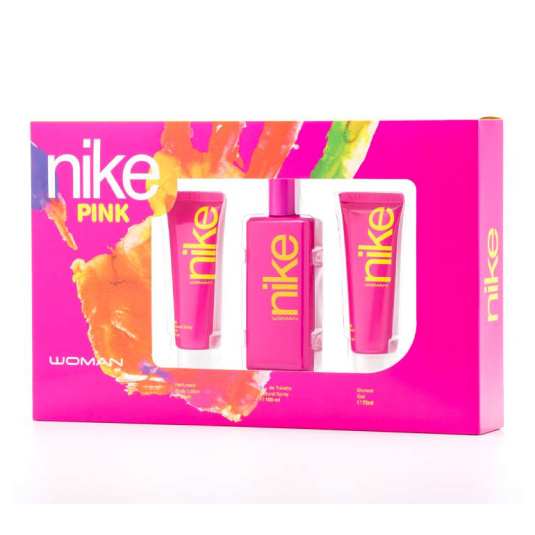 nike woman pink edt 100ml estuche 3 piezas