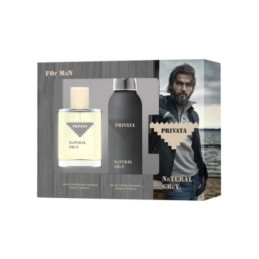privata natural grey man 75ml estuche de regalo 2 piezas privata natural grey man 75ml estuche de regalo 2 piezas
