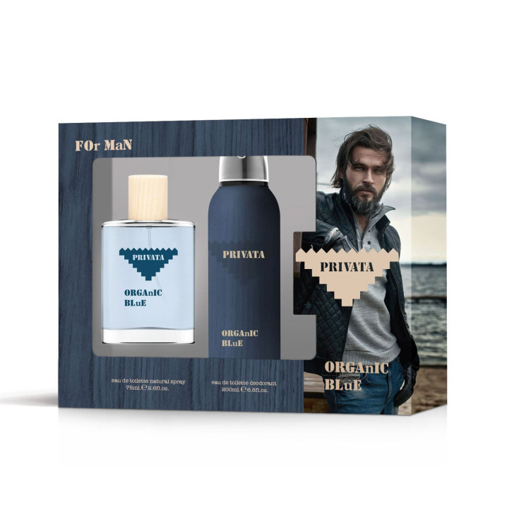 privata organic blue for man estuche eau de toilette 2 piezas privata organic blue for man estuche eau de toilette 2 piezas