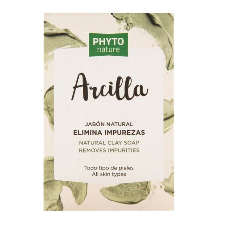 phyto nature pastilla jabon natural arcilla exfoliante 120g