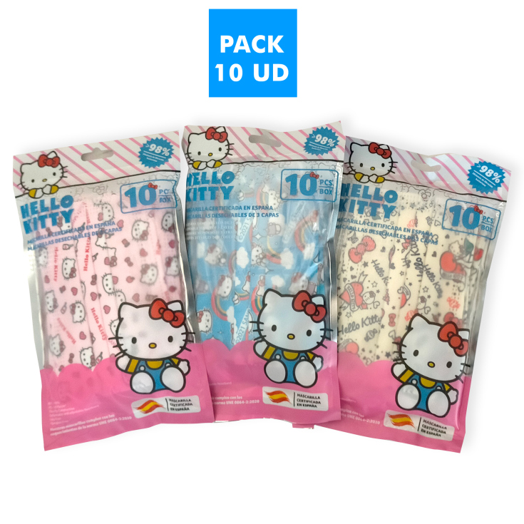 mascarillas higienicas infantiles hello kitty pack 10 unidades mascarillas higienicas infantiles hello kitty pack 10 unidades