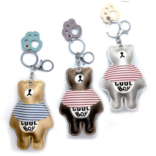 llavero adorno bolso figura osito acolchado colores surtidos 12cm