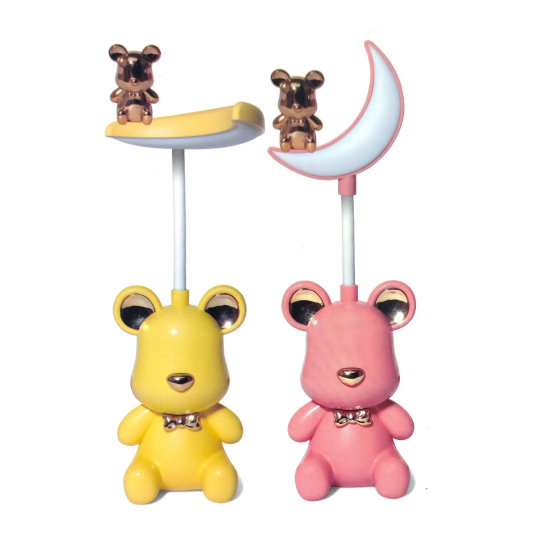 mini lampara led multifuncion forma oso luna 3d