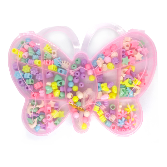 kit abalorios para pulseras fresa o mariposa