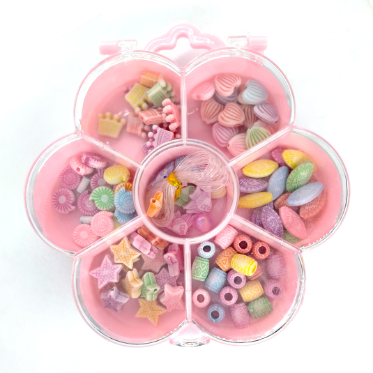 kit abalorios para pulseras en forma de flor