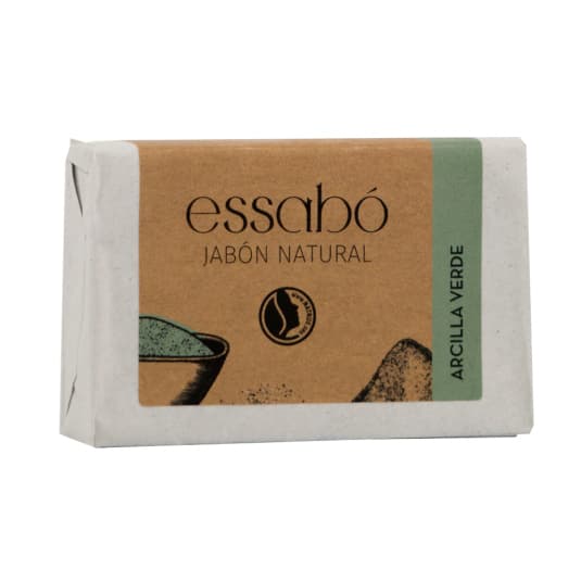 essabo pastilla jabon natural de arcilla verde 100g