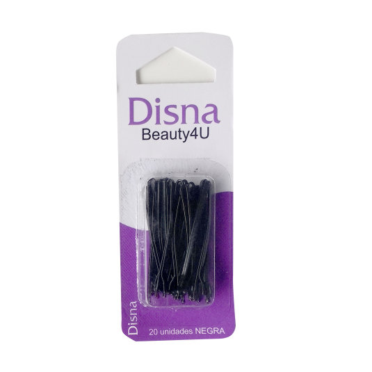 disna horquillas pelo negro 20uds