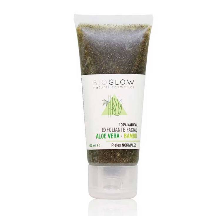 bioglow exfoliante facial aloe y bambu piel normal 100ml