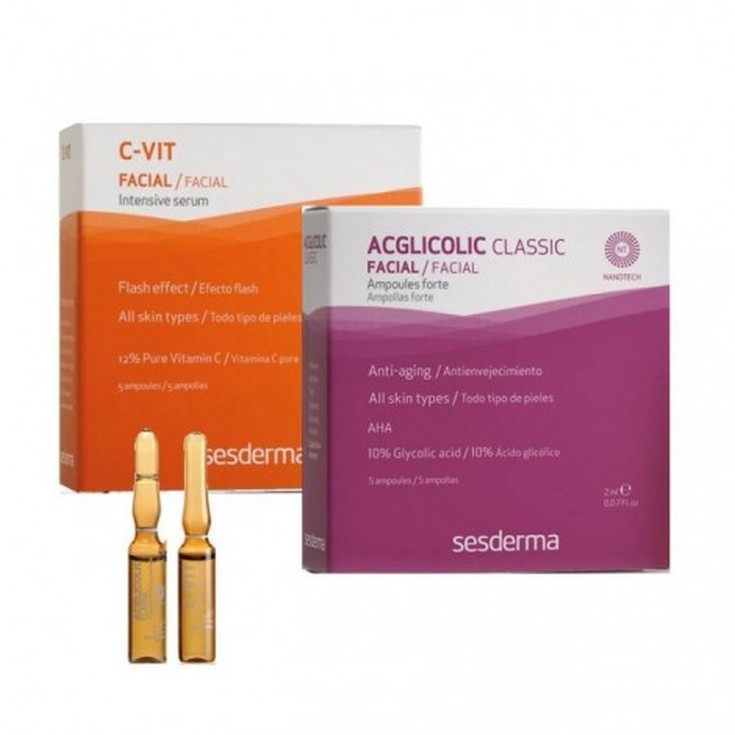 sesderma flash tratamiento facial acglicolic + c-vit 2x2ml sesderma flash tratamiento facial acglicolic + c-vit 2x2ml