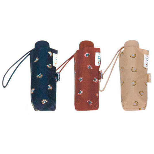 paraguas bisetti mini plegable manual arco iris surtidos 17cm
