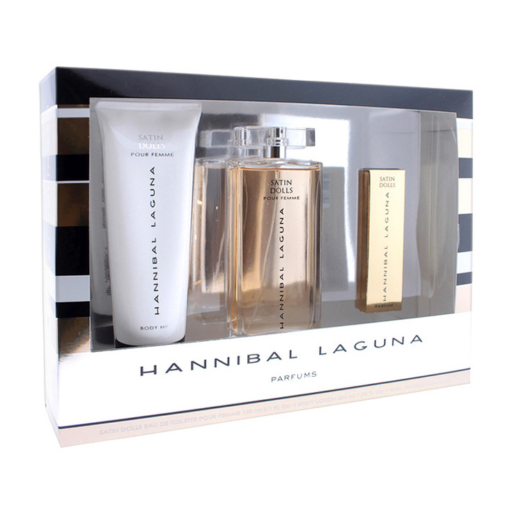 hannibal laguna satin dolls eau de toilette cofre regalo 3 piezas hannibal laguna satin dolls eau de toilette cofre regalo 3 piezas