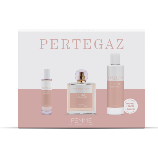 pertegaz femme eau de parfum 100ml estuche 3 piezas 