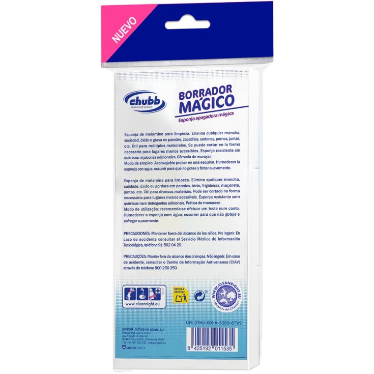 chubb borrador magico 3uds