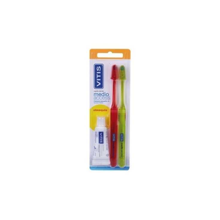 vitis cepillo duplo med acces + blanqueador 15ml