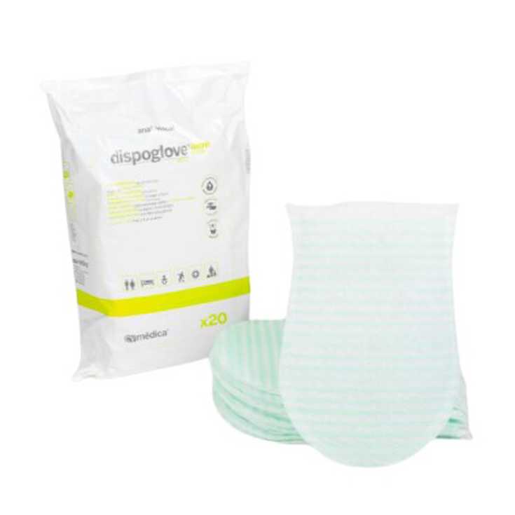 dispoglove manoplas jabonosas 1 solo uso aloe vera 20 uds