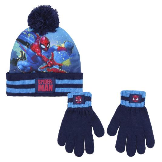 conjunto gorro y guantes infantiles spiderman 2 piezas