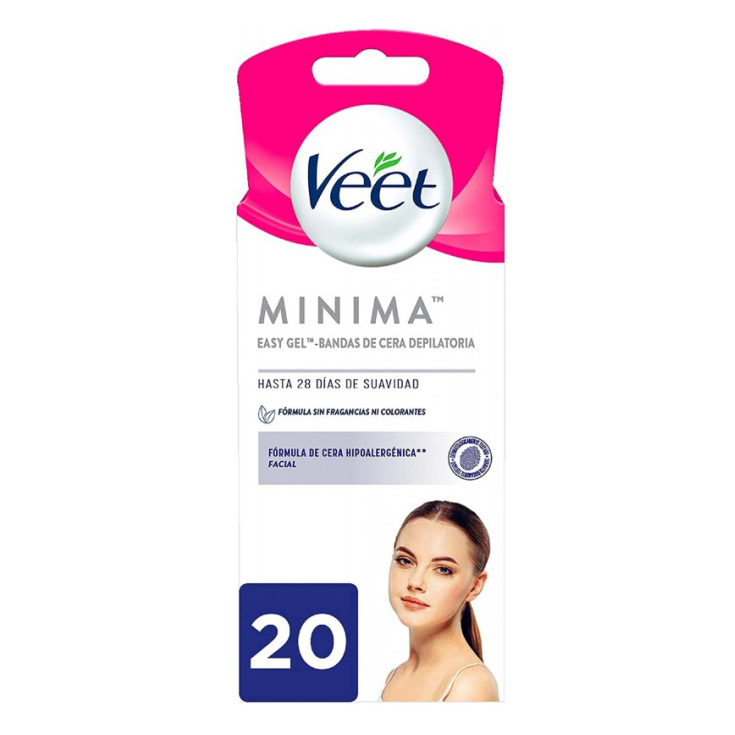 veet bandas de cera depilatoria facial 20 unidades