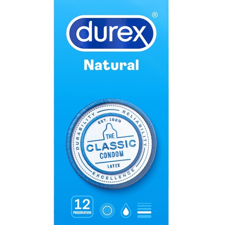 durex natural preservativos 12 unidades