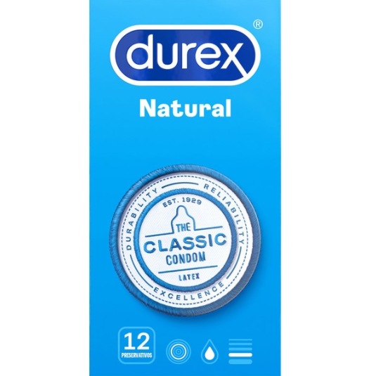 durex natural preservativos 12 unidades