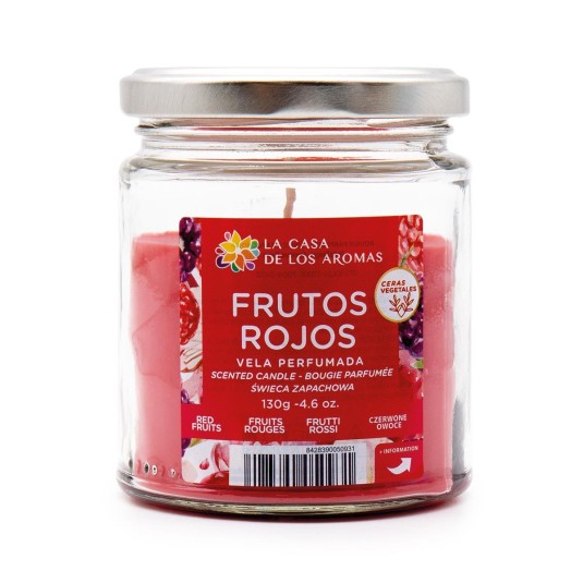 vela perfumada tarro frutos rojos 130g