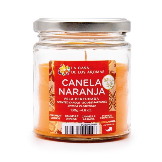 vela perfumada tarro canela 130g