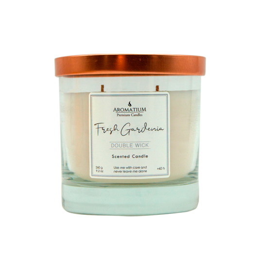 aromatium premium vela perfumada gardenia mecha doble