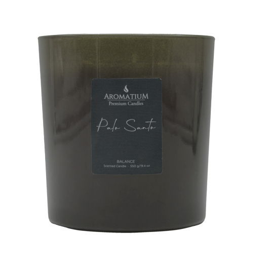 aromatium premium vela perfumada 3 mechas palo santo