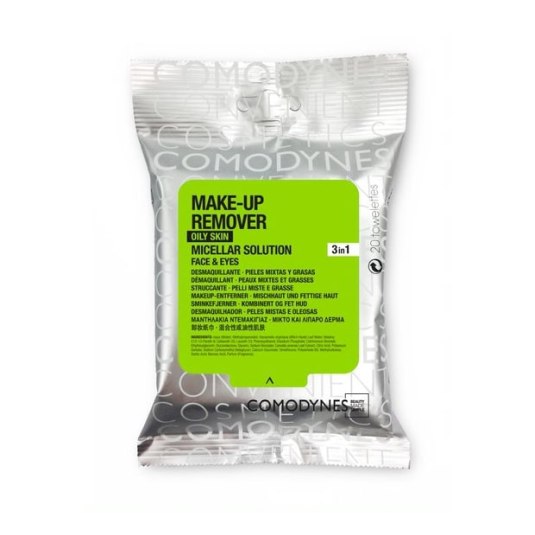 comodynes make-up remover toallitas desmaquillantes micelares piel grasa-mixta 20ud comodynes make-up remover toallitas desmaquillantes micelares piel grasa-mixta 20ud
