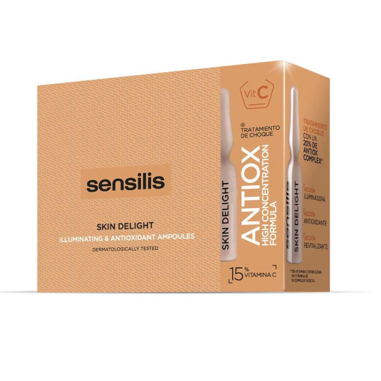 sensilis skin delight tratamiento facial iluminador, antioxidante y revitalizante ampollas 15x1,5ml sensilis skin delight tratamiento facial iluminador, antioxidante y revitalizante ampollas 15x1,5ml