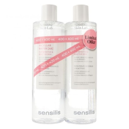 sensilis micelar water ar pieles sensibles duplo 2x400ml