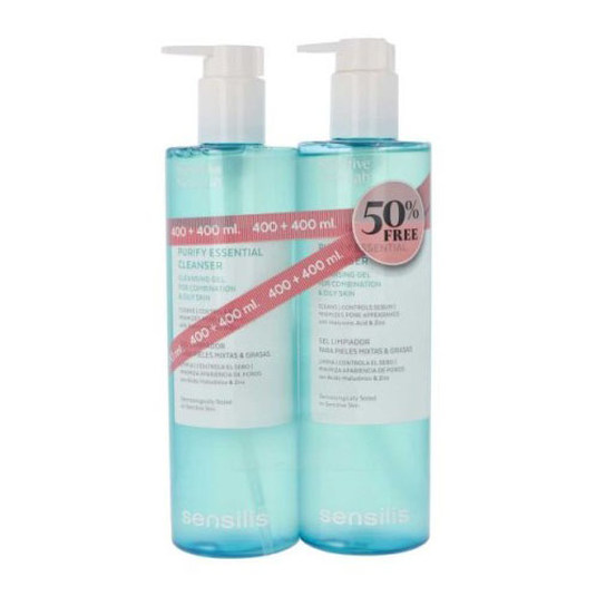 sensilis purify essential cleanser gel limpieza duplo 40mlx2