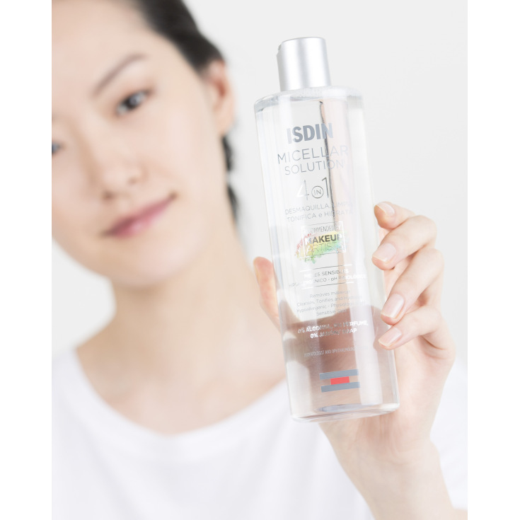 isdin micellar solution limpieza facial 4 en 1 400ml